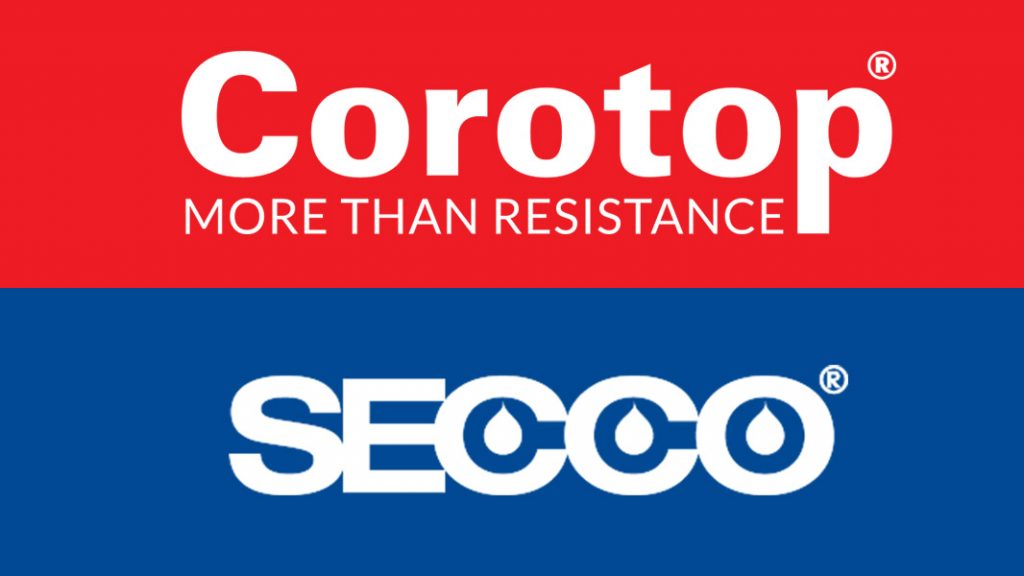 Logotyp marek Corotop i Secco firmy CB. Akcesoria do dachów, montażu dachów.